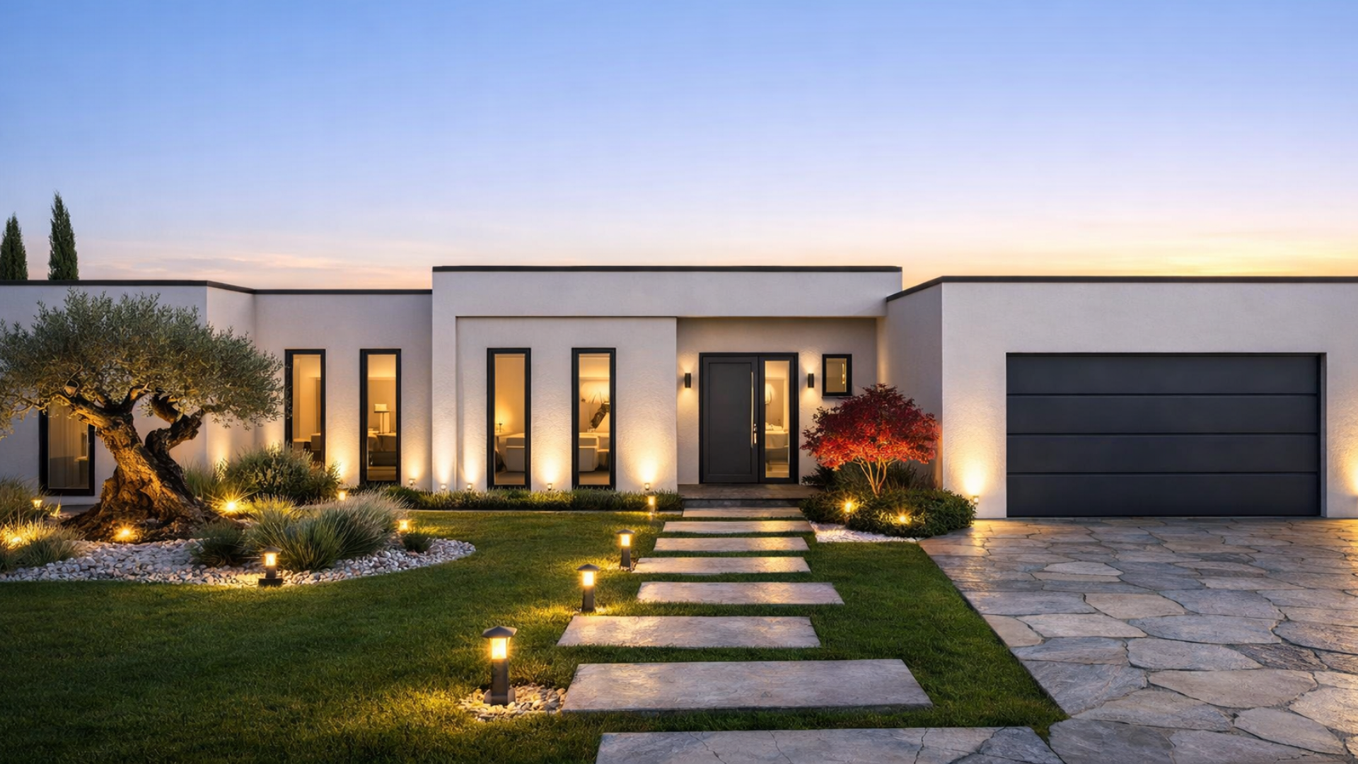 Maison contemporaine à toit-plat en Lorraine